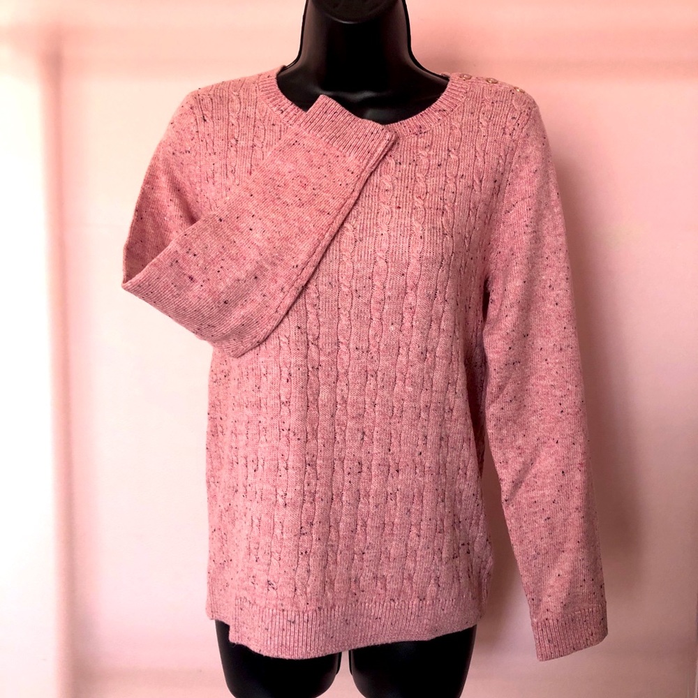 Pink Talbots crew neck sweater